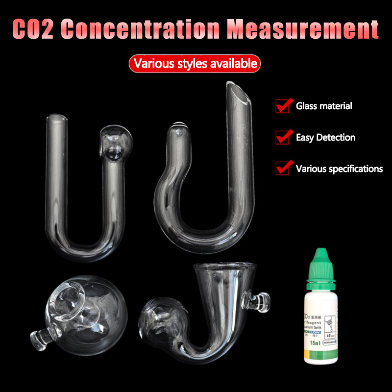 Planted Aquarium Test Kit - Detector de CO2 de vidrio difusor