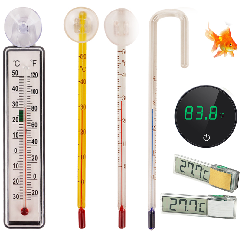 Planted Aquarium Temperature - Termómetro digital para acuario con ventosa,