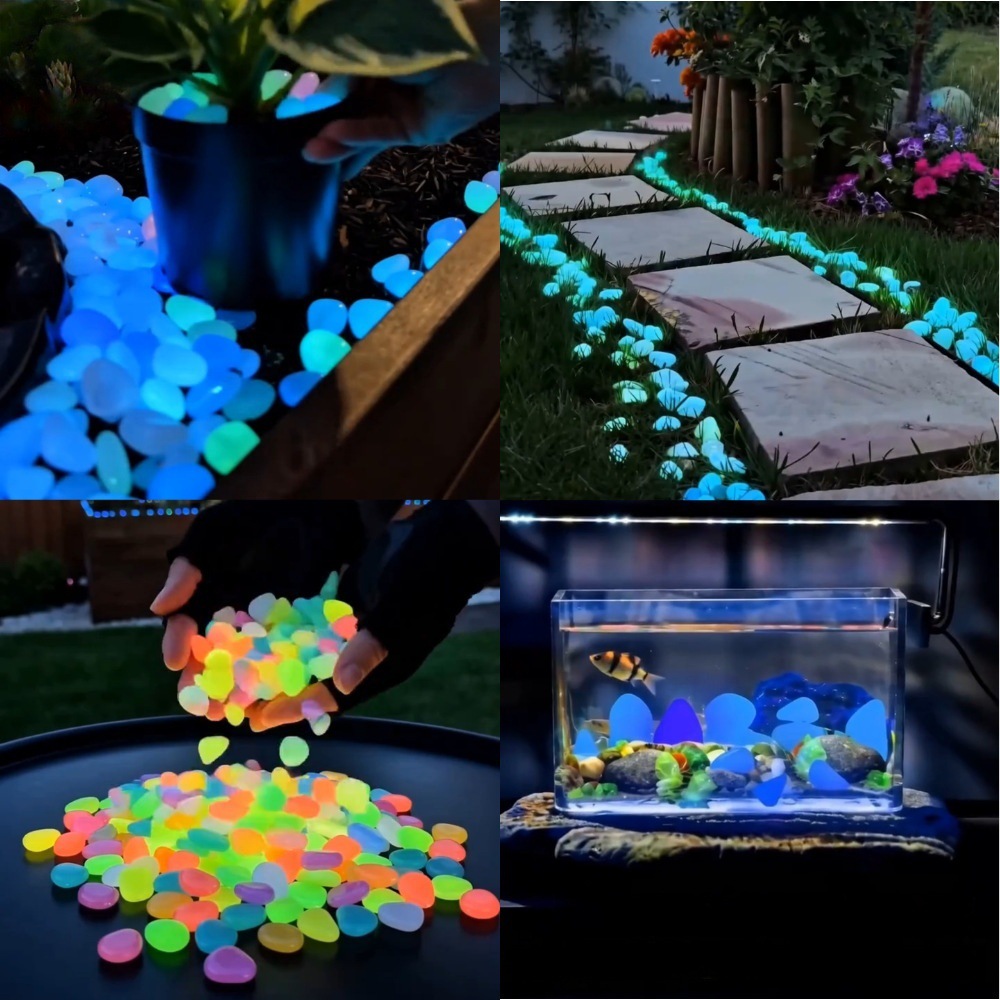 Aquarium Plant Light - Piedras luminosas coloridas que brillan en