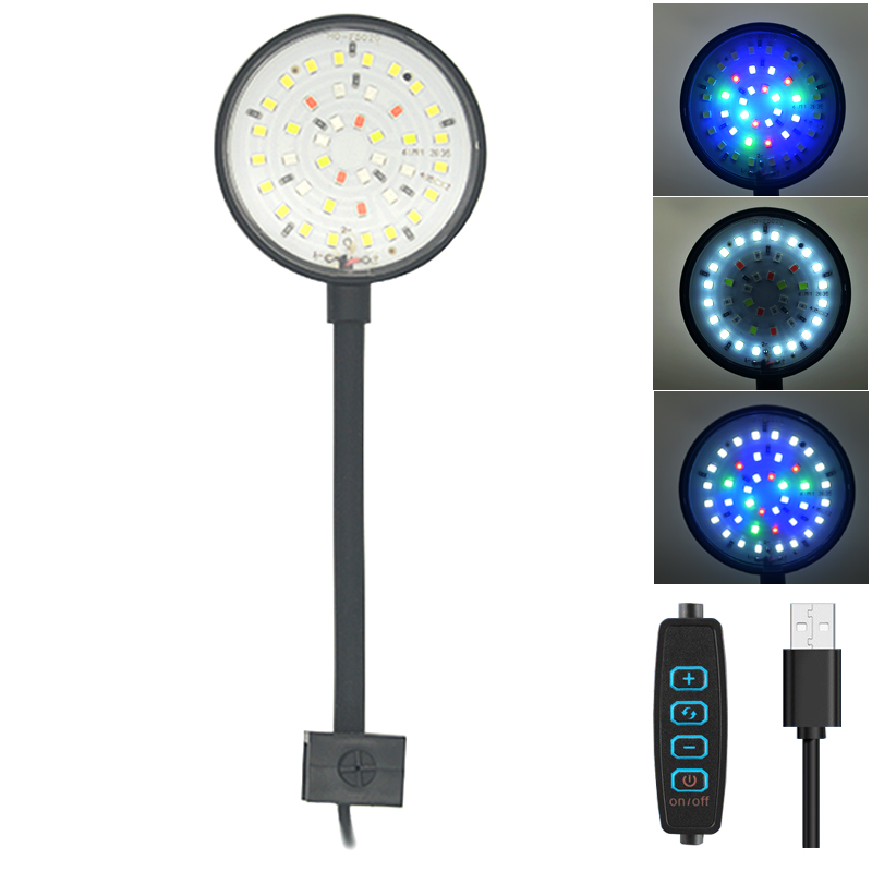 Lámpara LED USB para acuario,  - Aquarium Plant Light reseña y precio