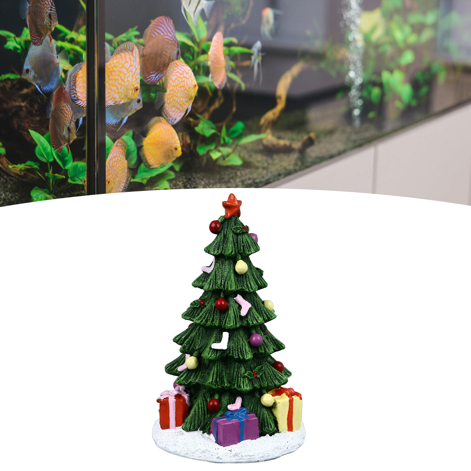 ZK20 Christmas Fish Tank Ornam - Planted Aquarium Media reseña y precio