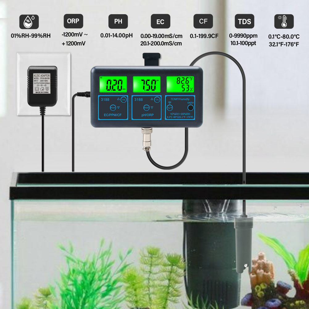 Medidor de PH WiFi temperatura - Planted Aquarium Test Kit reseña y precio