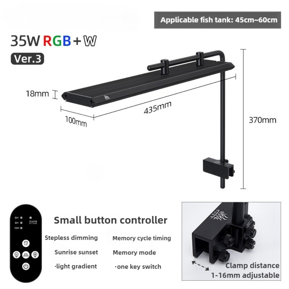 Luz LED para acuario, luz diur - Planted Aquarium Cycling reseña y precio